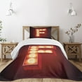 thumbnail image 1 of Ambesonne Letter F Quilted Bedspread Set 2 Pcs, Capital F Casino Disco, Twin Size, Ruby Yellow Black, 1 of 3