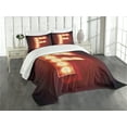 thumbnail image 1 of Ambesonne Letter F Quilted Bedspread Set 3 Pcs, Capital F Casino Disco, King Size, Ruby Yellow Black, 1 of 5