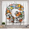 thumbnail image 1 of Ambesonne Letter G Kitchen Curtains, Teen Sports Fans Name, 55"x39", Multicolor, 1 of 3