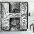 thumbnail image 1 of Ambesonne Letter H Shower Curtain, Victorian Gothic Retro, 69"Wx84"L, Black Grey, 1 of 3