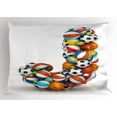 thumbnail image 1 of Ambesonne Letter J Pillow Sham, Sporting Theme J, 26" X 20", Multicolor, 1 of 2