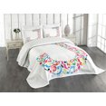 thumbnail image 1 of Ambesonne Letter J Quilted Bedspread Set 3 Pcs, J Typography, Queen Size, Multicolor, 1 of 5