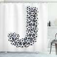 thumbnail image 1 of Ambesonne Letter J Shower Curtain, Soccer Futboll Theme, 69"Wx75"L, Black and White, 1 of 3