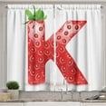 thumbnail image 1 of Ambesonne Letter K Kitchen Curtains, Seasonal Refreshment K, 55"x39", Vermilion Green Orange, 1 of 3
