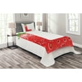 thumbnail image 1 of Ambesonne Letter L Quilted Bedspread Set 2 Pcs, Ripe Strawberry Letter, Twin Size, Vermilion Green Orange, 1 of 3