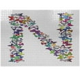 thumbnail image 1 of Ambesonne Letter N Jigsaw Puzzle Durable Cardboard, Capitalized N Animals, 1000 pcs, Multicolor, 1 of 1