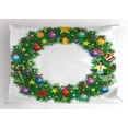 thumbnail image 1 of Ambesonne Letter O Pillow Sham, Letter O Xmas Wreath, 26" X 20", Multicolor, 1 of 2