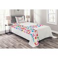 thumbnail image 1 of Ambesonne Letter P Quilted Bedspread Set 2 Pcs, Music Notes Uppercase, Twin Size, Multicolor, 1 of 3