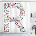 thumbnail image 1 of Ambesonne Letter R Shower Curtain, Cool and Musical Font, 69"Wx70"L, Multicolor, 1 of 3