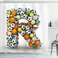 thumbnail image 1 of Ambesonne Letter R Shower Curtain, Language of the Game, 69"Wx84"L, Multicolor, 1 of 3