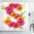 thumbnail image 1 of Ambesonne Letter S Shower Curtain, Essence of Nature, 69"Wx84"L, Orange Hot Pink Green, 1 of 3