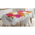 thumbnail image 1 of Ambesonne Letter S Tablecloth Rectangular Table Cover, Essence of Nature, 60"x84", Orange Hot Pink Green, 1 of 4