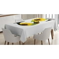 thumbnail image 1 of Ambesonne Letter S Tablecloth Rectangular Table Cover, Sunflower Art Design, 60"x90", Yellow Green Black, 1 of 4