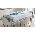 thumbnail image 1 of Ambesonne Letter V Tablecloth Rectangular Table Cover, Capital Font Framework, 60"x84", Blue Yellow Orange, 1 of 3