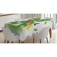 thumbnail image 1 of Ambesonne Letter X Tablecloth Rectangular Table Cover, Spring Themed Alphabet, 60"x84", Green Multicolor, 1 of 4