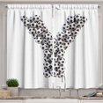 thumbnail image 1 of Ambesonne Letter Y Kitchen Curtains, Monochrome Ball Motifs, 55"x39", Black and White, 1 of 2