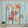 thumbnail image 1 of Ambesonne Letter Z Kitchen Curtains, Maritime Summer Fun Z, 55"x39", Dark Coral Pale Blue, 1 of 3