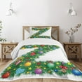thumbnail image 1 of Ambesonne Letter Z Quilted Bedspread Set 2 Pcs, Traditional Font Xmas, Twin Size, Multicolor, 1 of 3
