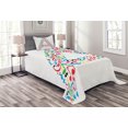 thumbnail image 1 of Ambesonne Letter a Quilted Bedspread Set 2 Pcs, Do Re Mirt Uppercase, Twin Size, Multicolor, 1 of 3