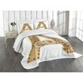 thumbnail image 1 of Ambesonne Letter a Quilted Bedspread Set 3 Pcs, Steampunk Capital, King Size, Sand Brown, 1 of 5