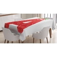 thumbnail image 1 of Ambesonne Letter a Tablecloth Rectangular Table Cover, Fun Strawberry Theme, 60"x84", Vermilion Green Orange, 1 of 4