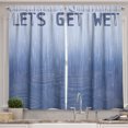 thumbnail image 1 of Ambesonne Lettering Kitchen Curtains, Let's Get Wet Heavy Rain, 55"x45", Slate Blue and Ceil Blue, 1 of 1