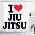 thumbnail image 1 of Ambesonne Lettering Shower Curtain, I Love Typography Print, 69"Wx84"L, Dark Coral White Black, 1 of 3