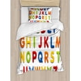 thumbnail image 1 of Ambesonne Letters Duvet Cover Set, Multicolor, Twin, Multicolor, 1 of 3
