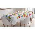 thumbnail image 1 of Ambesonne Letters Tablecloth Rectangular Table Cover, Cheerful Design, 52"x70", Multicolor, 1 of 4