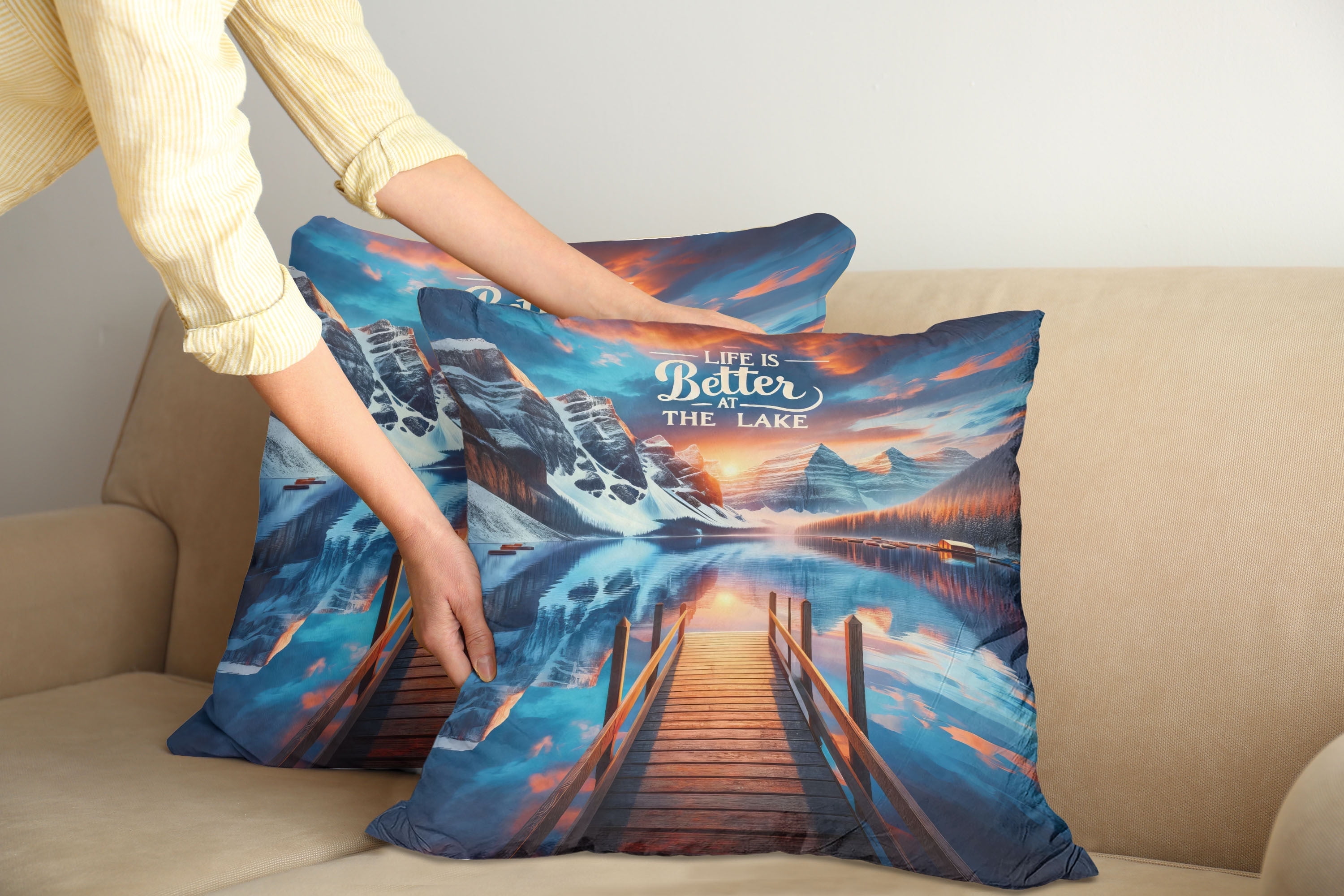 Ambesonne Fabric Indoor/Outdoor Pillow Cover