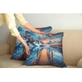 thumbnail image 1 of Ambesonne Life is Better at the Lake Throw Pillow Cover Pack of 2, Sunset, 2 Pcs-26"x16", Orange Azure Blue, 1 of 5