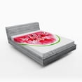 thumbnail image 1 of Ambesonne Lifestyle Fitted Sheet, Motivation Words Paint, Full Size, Red and Green, 1 of 3