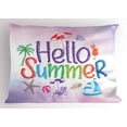 thumbnail image 1 of Ambesonne Lifestyle Pillow Sham, Summer, 26" X 20", Lilac, 1 of 2