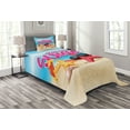 thumbnail image 1 of Ambesonne Lifestyle Quilted Bedspread Set 2 Pcs, Inspirational Beach, Twin Size, Multicolor, 1 of 3