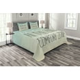 thumbnail image 1 of Ambesonne Lifestyle Quilted Bedspread Set 3 Pcs, Life Words, Queen Size, Multicolor, 1 of 3