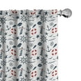 thumbnail image 1 of Ambesonne Lighthouse Curtains, Nautical Wave Helms, Pair of 28"x84", Indigo Red White, 1 of 5