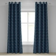 thumbnail image 1 of Ambesonne Lighthouse Grommet Curtain, Abstract Aqua Design, 50" x 96", Navy Blue Red White, 1 of 6