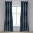 thumbnail image 1 of Ambesonne Lighthouse Grommet Curtain, Nautical Themed Form, 50" x 108", Dark Sky Blue White and Ruby, 1 of 6