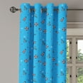 thumbnail image 1 of Ambesonne Lighthouse Grommet Curtain Single Panel, Polka Dots Marine, 50"x60", White Blue and Red, 1 of 5