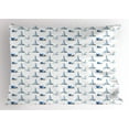 thumbnail image 1 of Ambesonne Lighthouse Pillow Sham, Hand Drawn Beach, 26" X 20", Blue White, 1 of 2