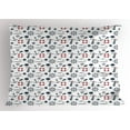 thumbnail image 1 of Ambesonne Lighthouse Pillow Sham, Nautical Wave Helms, 26" X 20", Indigo Red White, 1 of 2