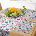 thumbnail image 1 of Ambesonne Lighthouse Table Runner & Placemats, Animal Pattern Shell, Placemat 4 pcs + Runner 16"x90", Blue Red White, 1 of 2