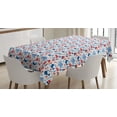 thumbnail image 1 of Ambesonne Lighthouse Tablecloth Rectangular Table Cover, Animal Pattern Shell, 60"x84", Blue Red White, 1 of 4