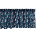 thumbnail image 1 of Ambesonne Lighthouse Window Valance, Abstract Aqua Design, 54" X 18", Navy Blue Red White, 1 of 5