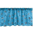 thumbnail image 1 of Ambesonne Lighthouse Window Valance, Polka Dots Marine, 54" X 18", White Blue and Red, 1 of 3