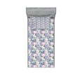 thumbnail image 1 of Ambesonne Lilac Fitted Sheet & Pillow Sham Set, Soulful Spring in Country, Twinxl, Multicolor, 1 of 2