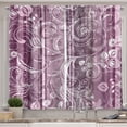 thumbnail image 1 of Ambesonne Lilac Kitchen Curtains, Flowers Leaves Retro, 55"x45", Lilac, 1 of 1