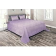 thumbnail image 1 of Ambesonne Lilac Quilted Coverlet 3 Pcs, Baroque Swirl Motifs, King Size, Lilac, 1 of 4