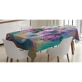 thumbnail image 1 of Ambesonne Lilac Tablecloth Rectangular Table Cover, Oil Painting Flowers Art, 60"x90", Multicolor, 1 of 3