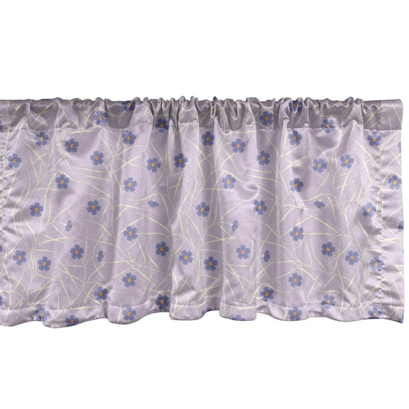 Ambesonne Lilac Window Valance, Flowery Spring Twigs, 54" X 18", Multicolor
